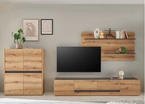 Tv-alus CITY tamm / antratsiit, 224x45xH42 cm