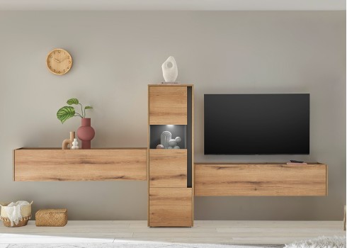 Tv-alus CITY tamm / antratsiit, 150x30xH35 cm