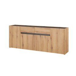 Kummut CITY tamm / antratsiit, 224x40xH86 cm