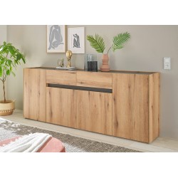 Kummut CITY tamm / antratsiit, 224x40xH86 cm, mööbel, elutoamööbel, kummut, kummutid, mööbli müük