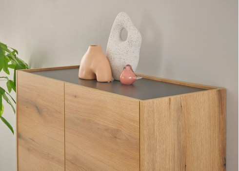 Kapp CITY tamm / antratsiit, 100x40xH122 cm