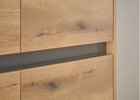 Kapp CITY tamm / antratsiit, 100x40xH122 cm