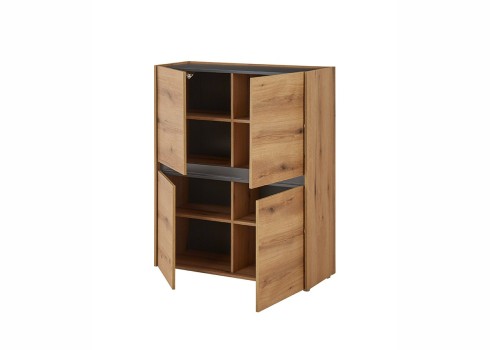 Kapp CITY tamm / antratsiit, 100x40xH122 cm