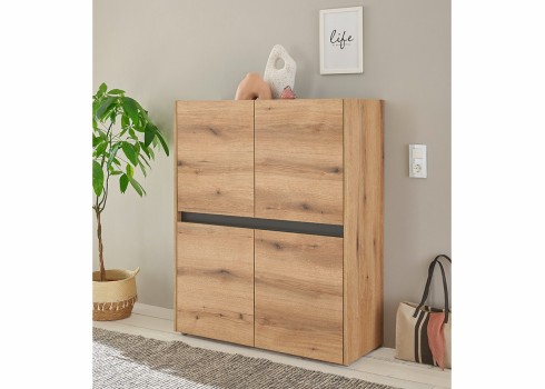 Kapp CITY tamm / antratsiit, 100x40xH122 cm