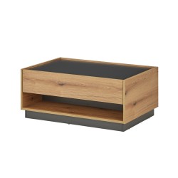 Diivanilaud CITY tamm / antratsiit, 90x60xH38 cm