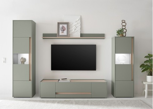 Tv-alus CITY roheline / tamm, 170x45xH42 cm