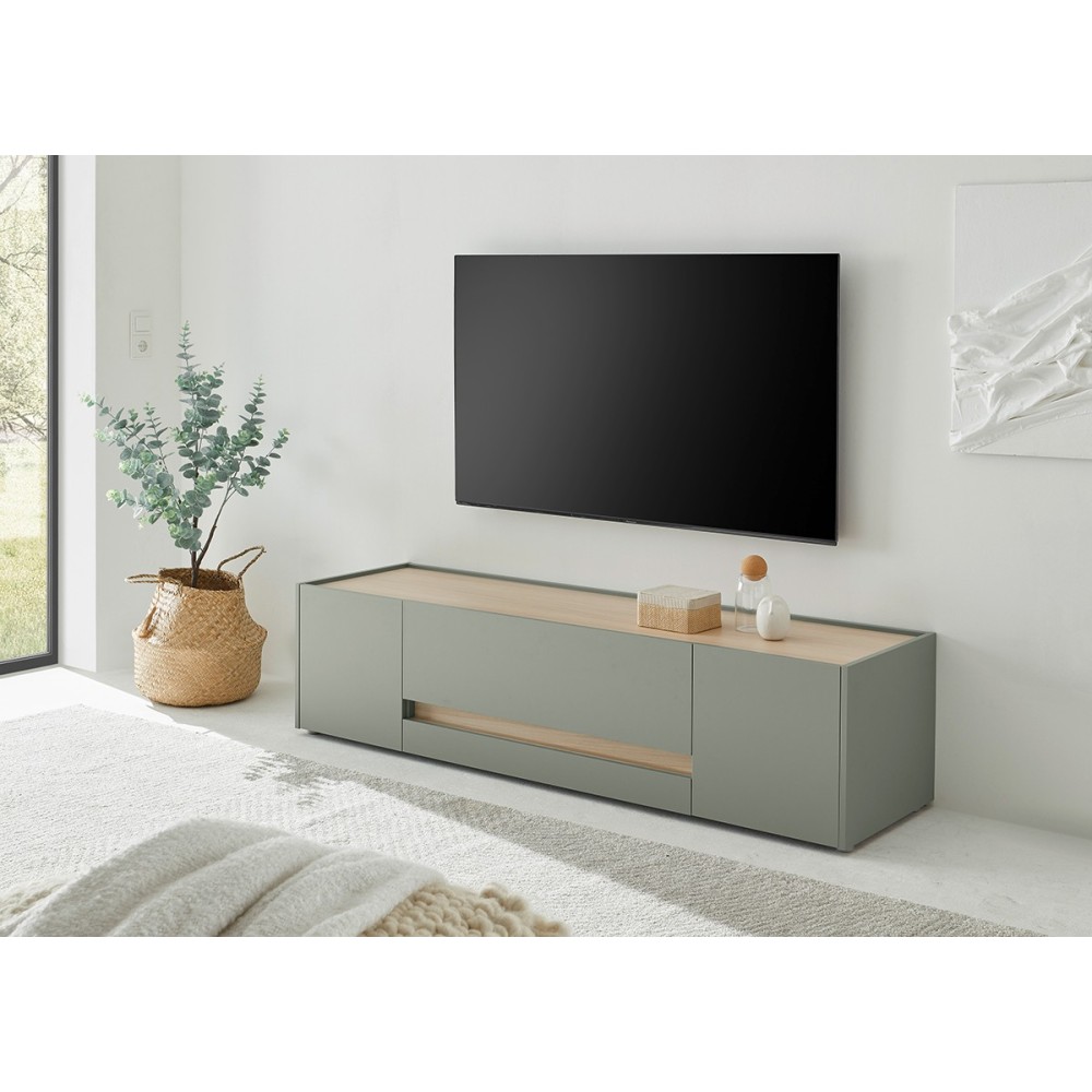 Tv-alus CITY roheline / tamm, 170x45xH42 cm