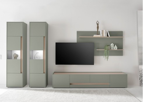 Tv-alus CITY roheline / tamm, 224x45xH42 cm