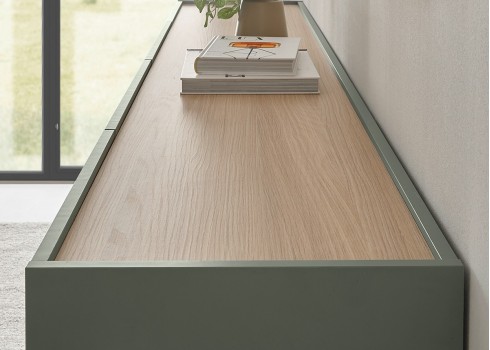 Tv-alus CITY roheline / tamm, 224x45xH42 cm