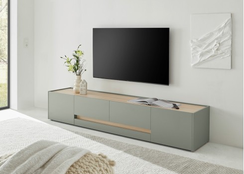 Tv-alus CITY roheline / tamm, 224x45xH42 cm