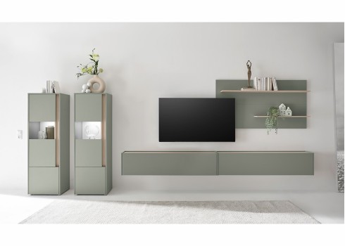 Tv-alus CITY roheline / tamm, 150x30xH35 cm