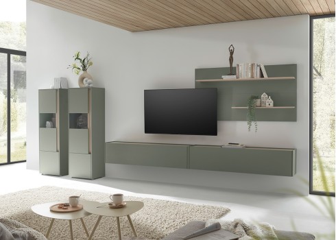 Tv-alus CITY roheline / tamm, 150x30xH35 cm