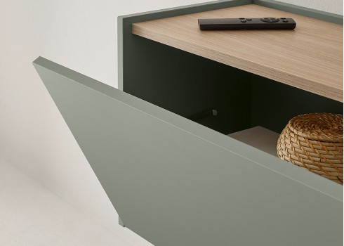 Tv-alus CITY roheline / tamm, 150x30xH35 cm