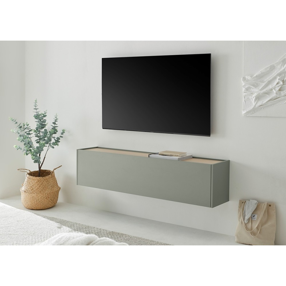 Tv-alus CITY roheline / tamm, 150x30xH35 cm