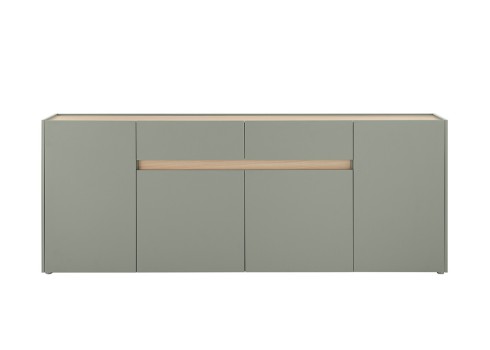 Kummut CITY roheline / tamm, 224x40xH86 cm