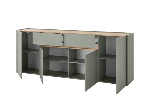 Kummut CITY roheline / tamm, 224x40xH86 cm