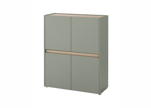 Kapp CITY roheline / tamm, 100x40xH122 cm