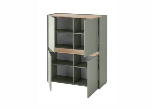 Kapp CITY roheline / tamm, 100x40xH122 cm