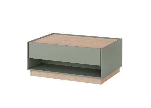 Diivanilaud CITY roheline / tamm, 90x60xH38 cm