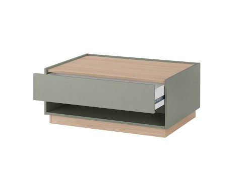 Diivanilaud CITY roheline / tamm, 90x60xH38 cm