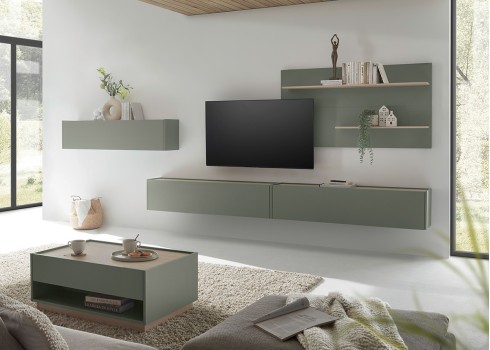 Seinariiul CITY roheline / tamm, 150x21xH80 cm