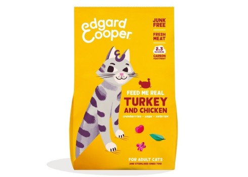 Edgard Cooper kuivtoit kassile kalkuni- ja kanalihaga 2 kg