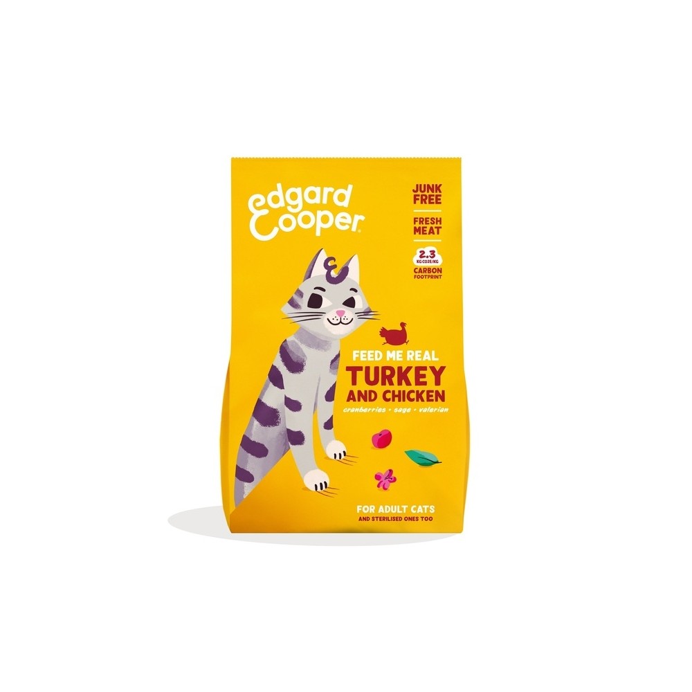 Edgard Cooper kuivtoit kassile kalkuni- ja kanalihaga 2 kg