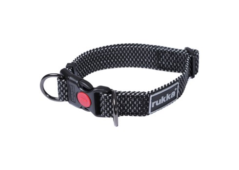 Rukka Star koerte kaelarihm, 1,5 x 20-30 cm, must