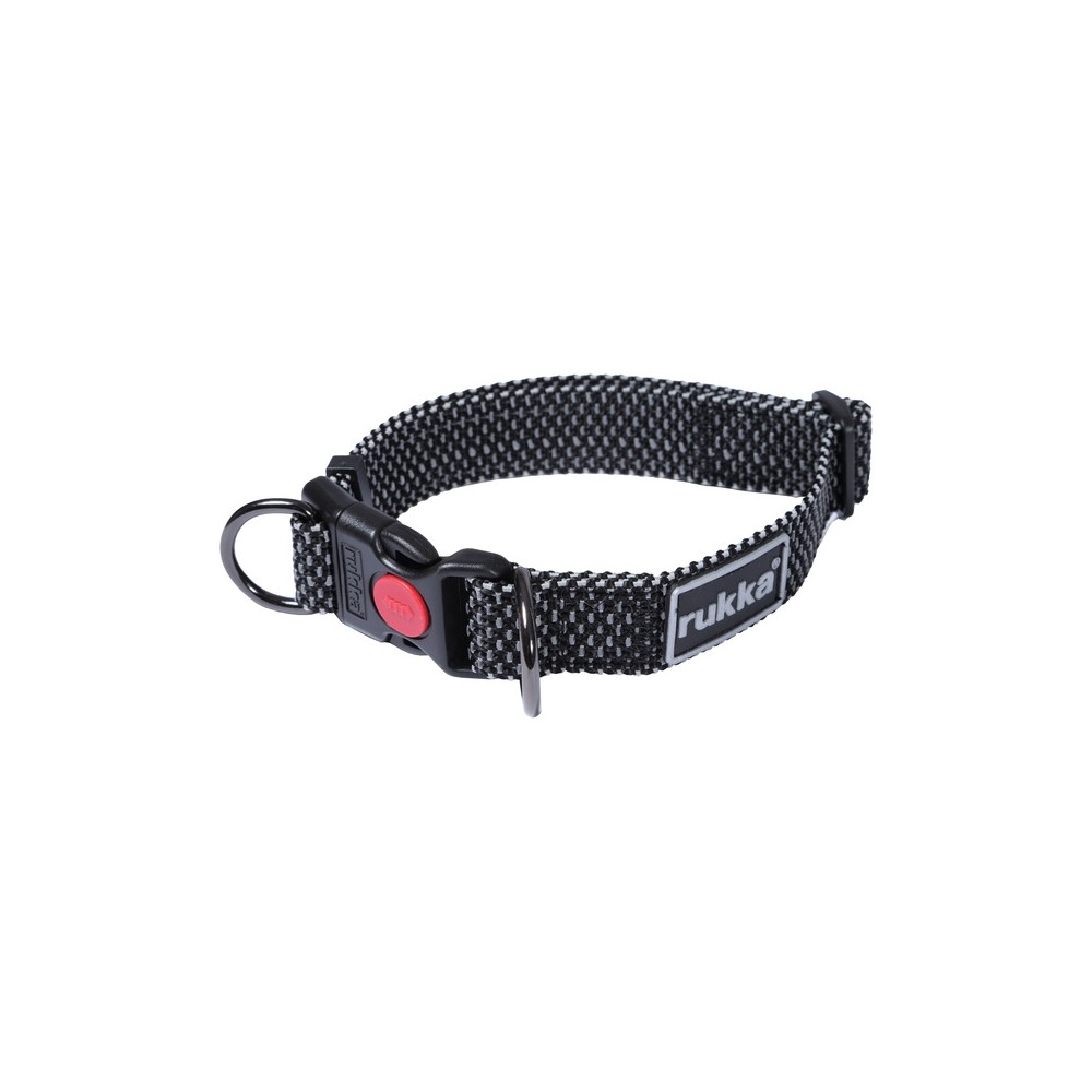 Rukka Star koerte kaelarihm, 1,5 x 20-30 cm, must