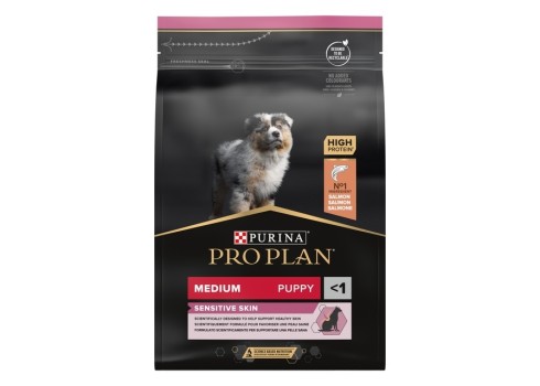 Purina PRO PLAN Medium Puppy with Sensitive Skin with OPTIDERMA, 3 kg