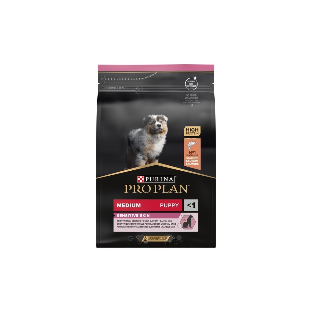 Purina PRO PLAN Medium Puppy with Sensitive Skin with OPTIDERMA, 3 kg
