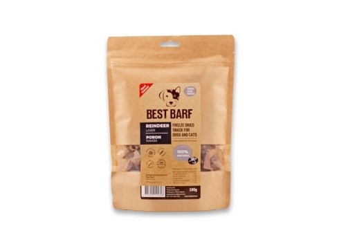 Best Barf külmkuivatatud maius, põhjapõdra maks 50 g