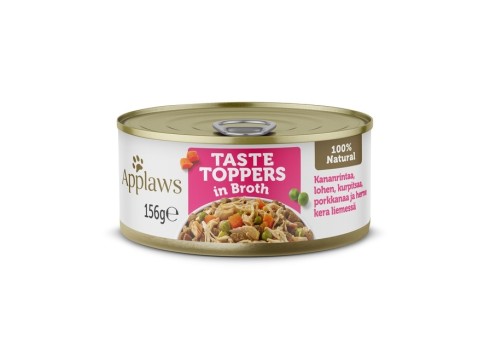 Applaws Taste Toppers konserv koertele, kana ja lõhega puljongis, 156g
