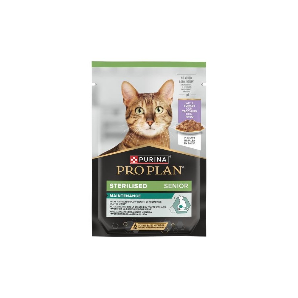 Pro Plan kassi einekotike Sterilised Senior 7+ kalkuniga kastmes 85g