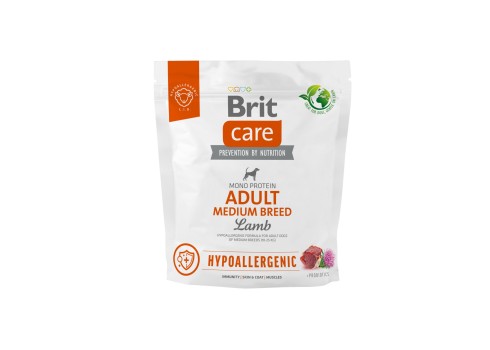 Brit Care Hypoallergenic Adult Medium Breed Lamb koeratoit 1kg