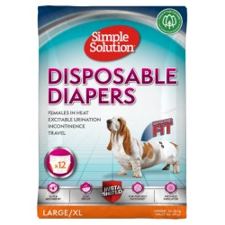 Simple Solution ühekordne mähe emasele koerale, L suurus, 12 tk