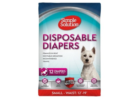 Simple Solution ühekordne mähe emasele koerale, S suurus, 12 tk