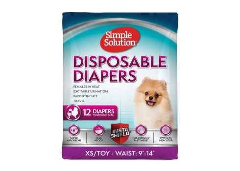 Simple Solution ühekordne mähe emasele koerale, XS suurus, 12 tk