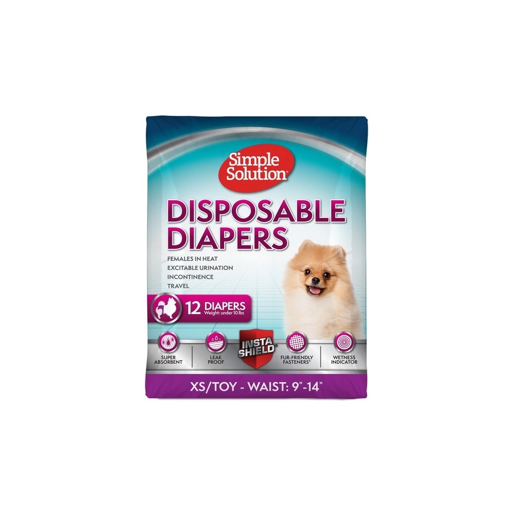 Simple Solution ühekordne mähe emasele koerale, XS suurus, 12 tk