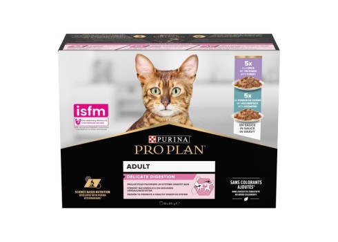 Pro Plan Delicate kassieine multipakk kala ja kalkuniga, 85g N7+3