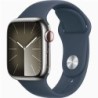 Apple Watch 9 Cellular 41mm Silver Sts-Storm Blue Sport Band S-M