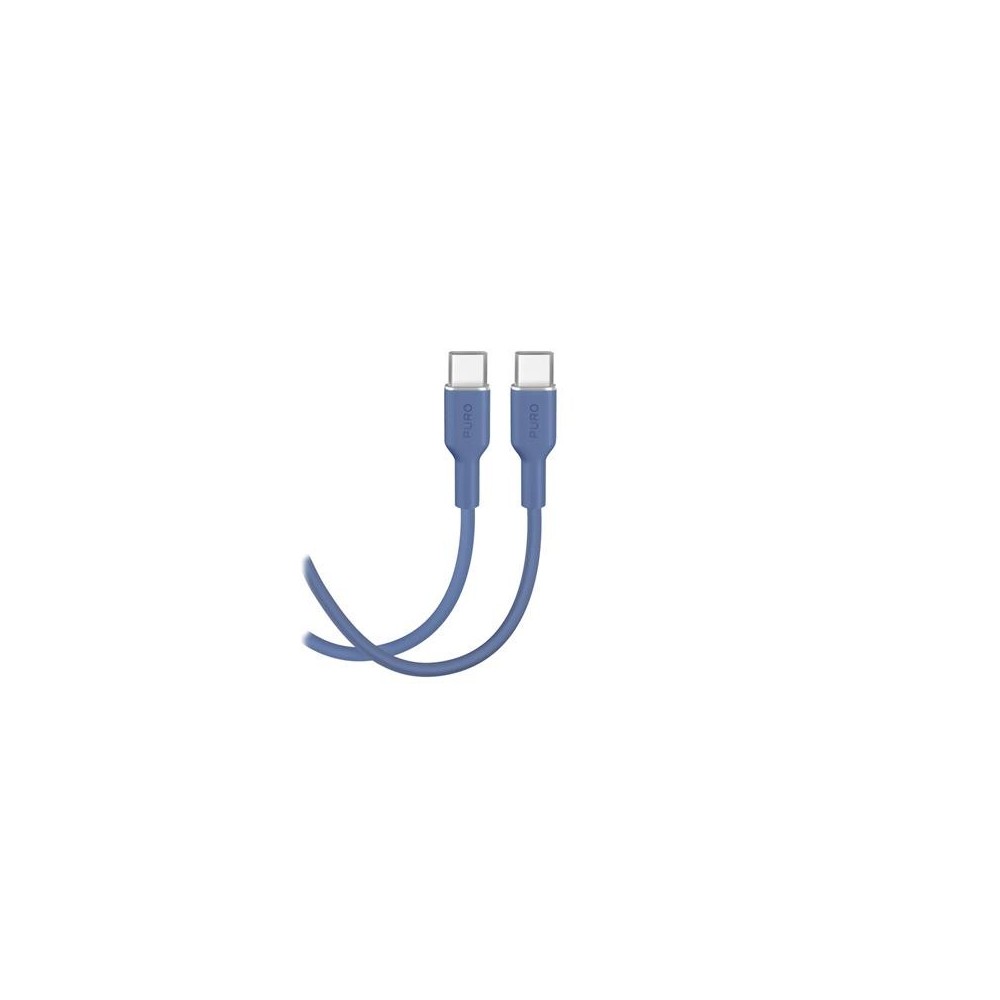 Cable Puro Soft USB-C-USB-C 1.5m, Blue