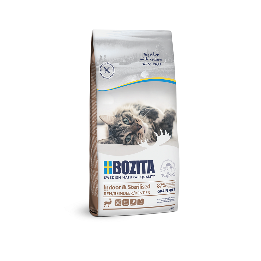 Bozita Indoor & Sterilised Grain Free Reindeer kassitoit 10kg