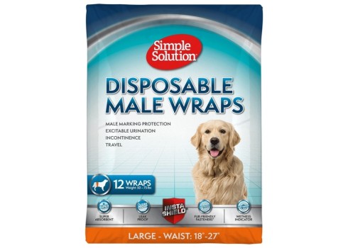 Simple Solution ühekordne mähe isasele koerale L suurus, 12 tk