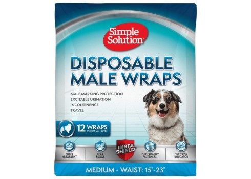 Simple Solution ühekordne mähe isasele koerale M suurus, 12 tk