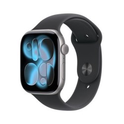 Apple Watch 115G 46mm Space Grey Alu, Black Sport Band, S-M
