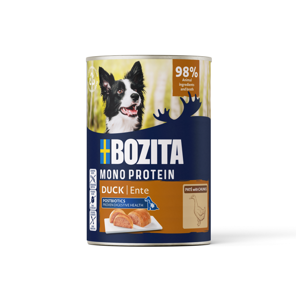 Bozita Pâté Monoprotein Duck koera täissööt 400g