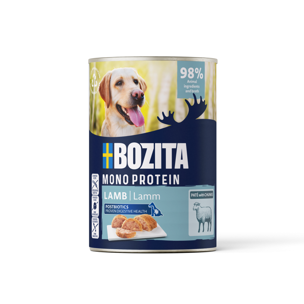 Bozita Pâté Monoprotein Lamb koera täissööt 6x400g