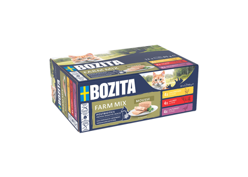Bozita Mousse Farm Mix kassi täissööt 12x85g