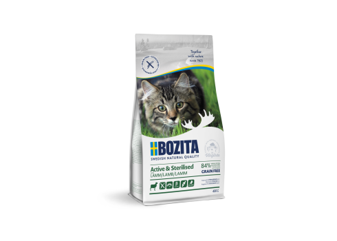 Bozita Active & Sterilised Grain Free Lamb kassitoit 400g
